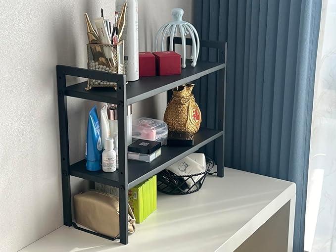 2 Tier Expandable Cabinet Shelf Organizer 14.5-25