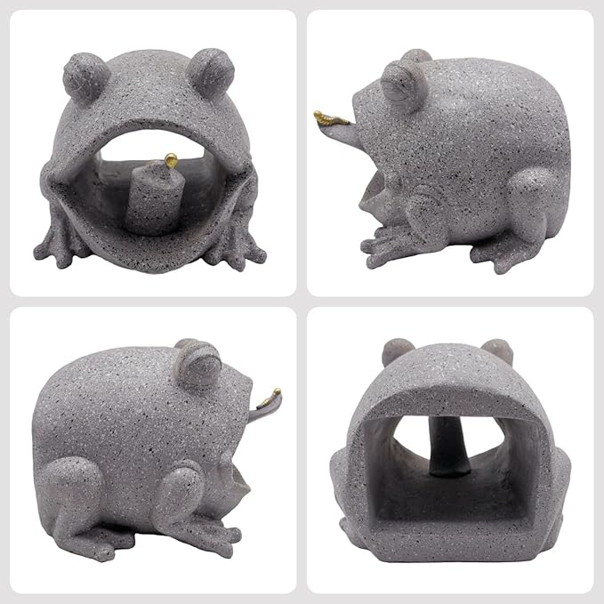 Frog Statues Gutter Downspout Extension Statues Garden Decoration,Animal Resin Statue Outdoor Decor,Downspout Diverter,Decorative Gutter Extension,3