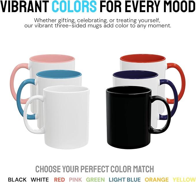 Personalized Coffee Mug – Custom Photo, Text, or Logo Ceramic Mug Tea Cup | Taza Personalizada with Picture or Message | Customized Gift Idea for Men & Women, Mom, Dad, Friends - White/Red | 15oz