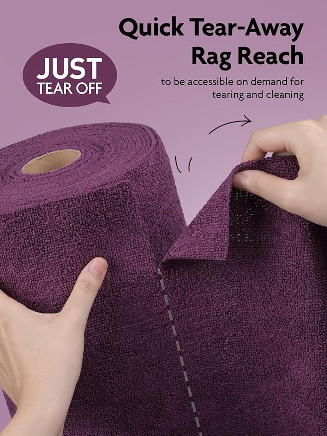 Fantasticlean Microfiber Cleaning Cloth Roll -75 Pack, Tear Away Microfiber Towels, 12