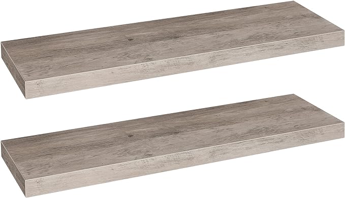 HOOBRO Floating Shelves for Wall, Wall Mounted Shelf Set of 2, 31.5