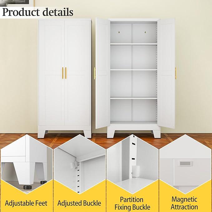 White Metal Storage Cabinet, 61