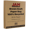 Jam Paper Matte 28lb Paper – 8.5 x 11 Letter – Brown Kraft – 50 Sheets/Pack - 50 Sheets