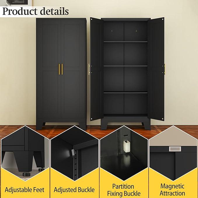 Black Metal Storage Cabinet, 61