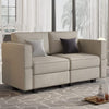 Belffin Modular Loveseat Sofa Couch with Storage Seats Velvet 2 Seater Love Seats for Small Spaces Grey