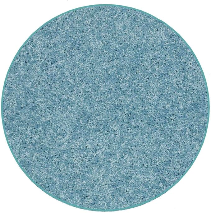 KOECKRITZ Soft and Colorful Kids Classroom Area Rugs (Passes Flammability Pill Test) Many Sizes and Bright Colors to Select from (9' Round, Surf)