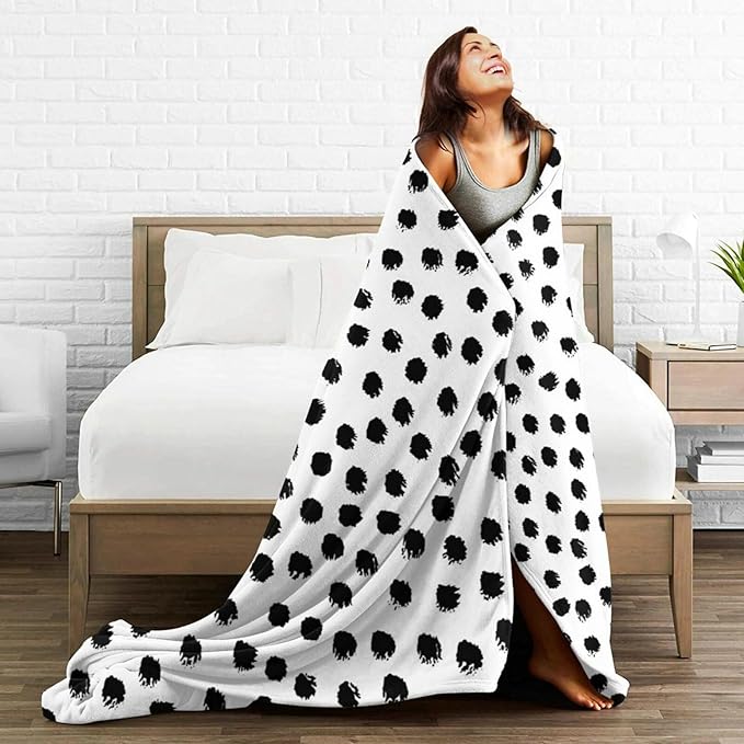 HGOD DESIGNS Polka DotsBlanket, Super Soft Brush Strokes Dots Throw Blanket 40