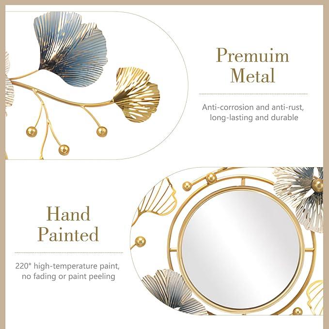 Lucky Monet Wall Art Decor Large Metal Wall Art Modern Geometric Circular Decor Wall Sculptures Wall Hanging Decoration for Living Room Dinning Room Bedroom Entryway Kitchen (Style 3)