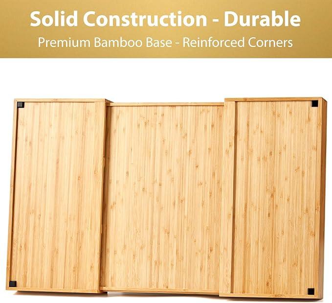 Umilife Extra Large Expandable Kitchen Siverware Utensils Drawer Organizer, 19