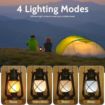 Hanging Waterproof Outdoor Lanterns Lights,Vintage Rechargeable Lantern LED with Dancing Flame,Remote Control 4 Modes Light Non-Solar for Table Patio Garden Yard Pathway Porch (2)