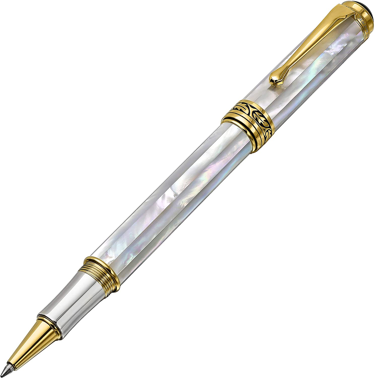 Maestro® 18K Gold Plated Rollerball Pen - Oceanic White Mother of Pearl