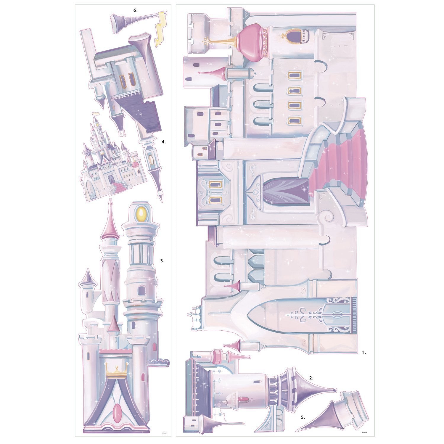 Disney Princess Castle with Glitter