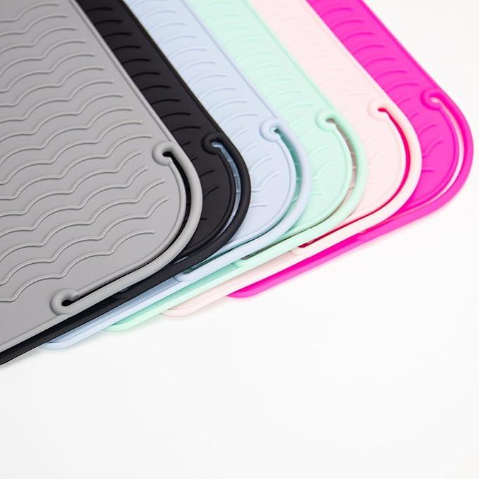 ANGENIL Heat Resistant Silicone Mat Suitable for Curling Iron, Flat Iron, Hot Tools,Safe and Heat-Resistant, Food Grade Silicone (9 