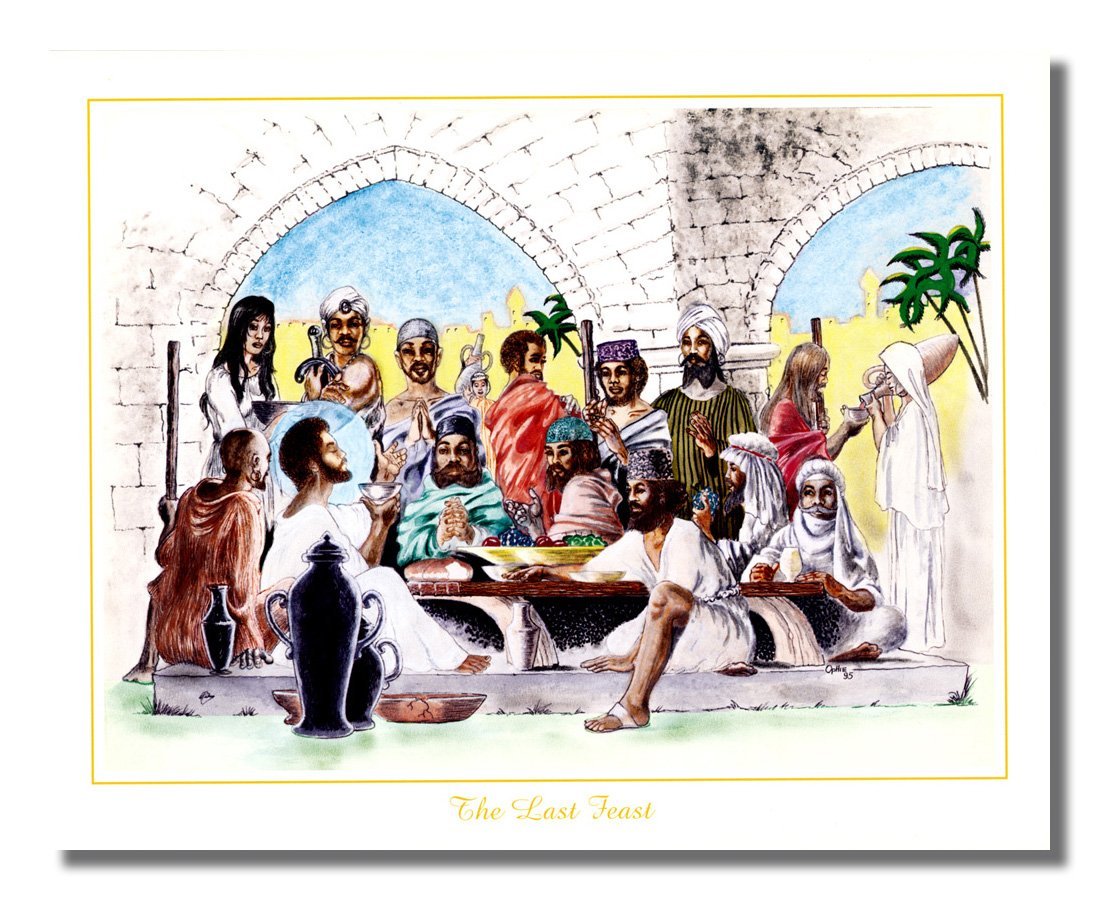 Religious Wall Art Print – African American 8x10 Art Print Last Supper Picture