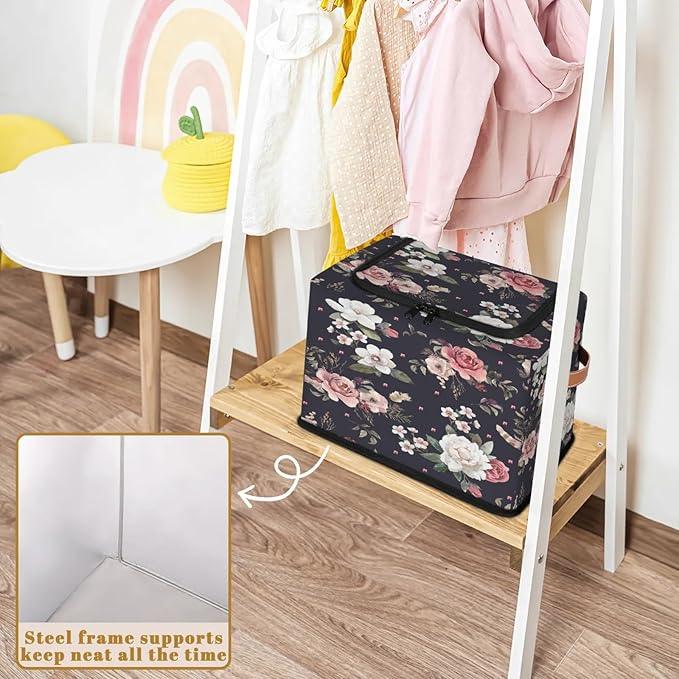 Rectangular Storage Baskets for Shelves - Waterproof Foldable Laundry Basket, Nursery Hamper, Reusable Toy Bin for Organizing Toys, Books, Clothes, Closet 14