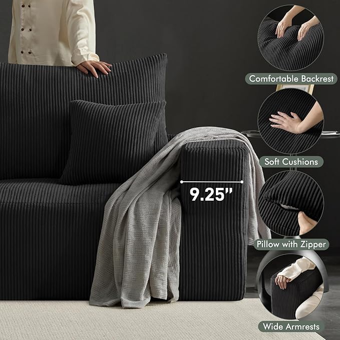 Boneless Cloud Couch Sofa for Living Room, 112