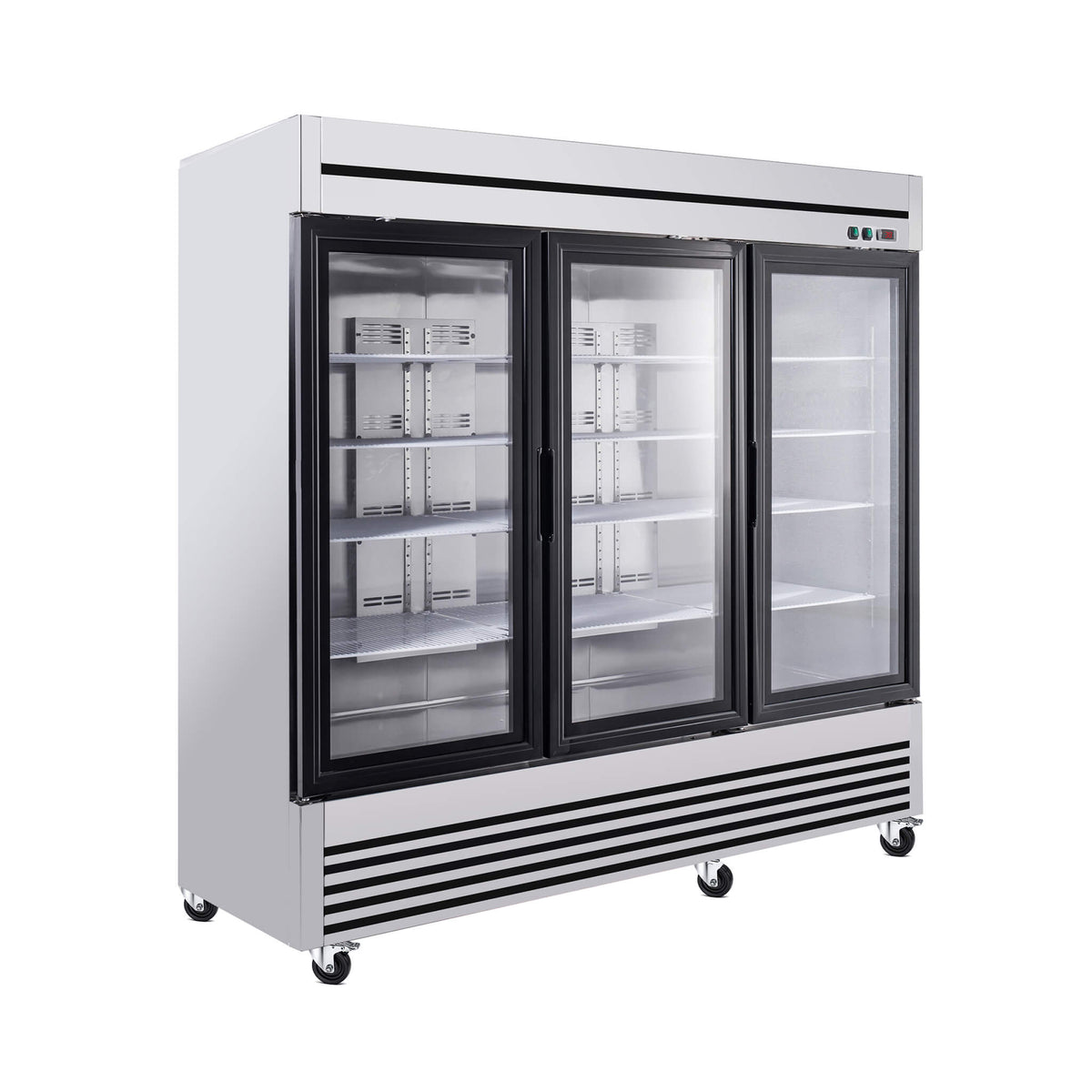 72 Cu.Ft Triple-Door Stainless Steel Commercial Reach-In Display Refrigerator (SAK26394)
