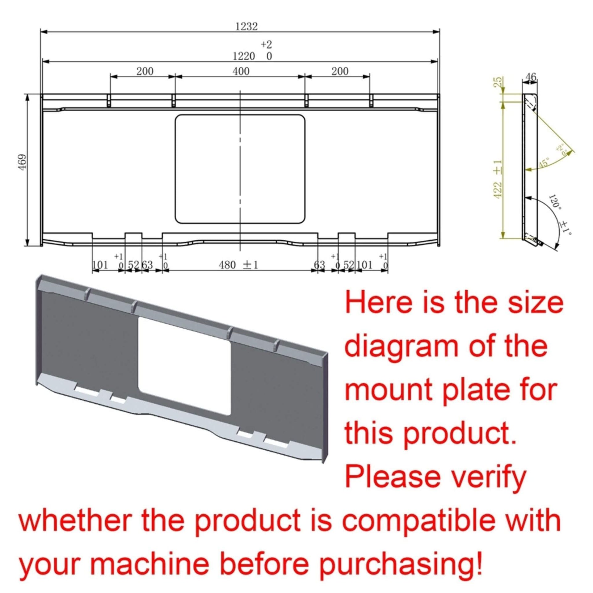 72-Inch Heavy-Duty Hydraulic Skid Steer Snow Blower Attachment (SAK59371)