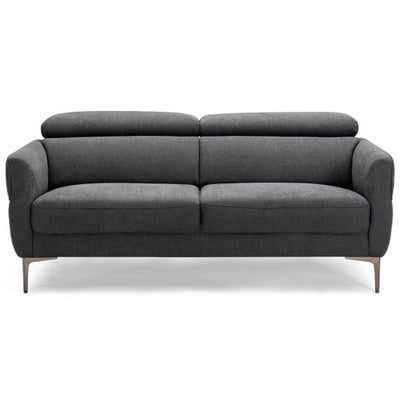 72.5 Inch Modern Fabric Loveseat Sofa Couch with Adjustable Headrest