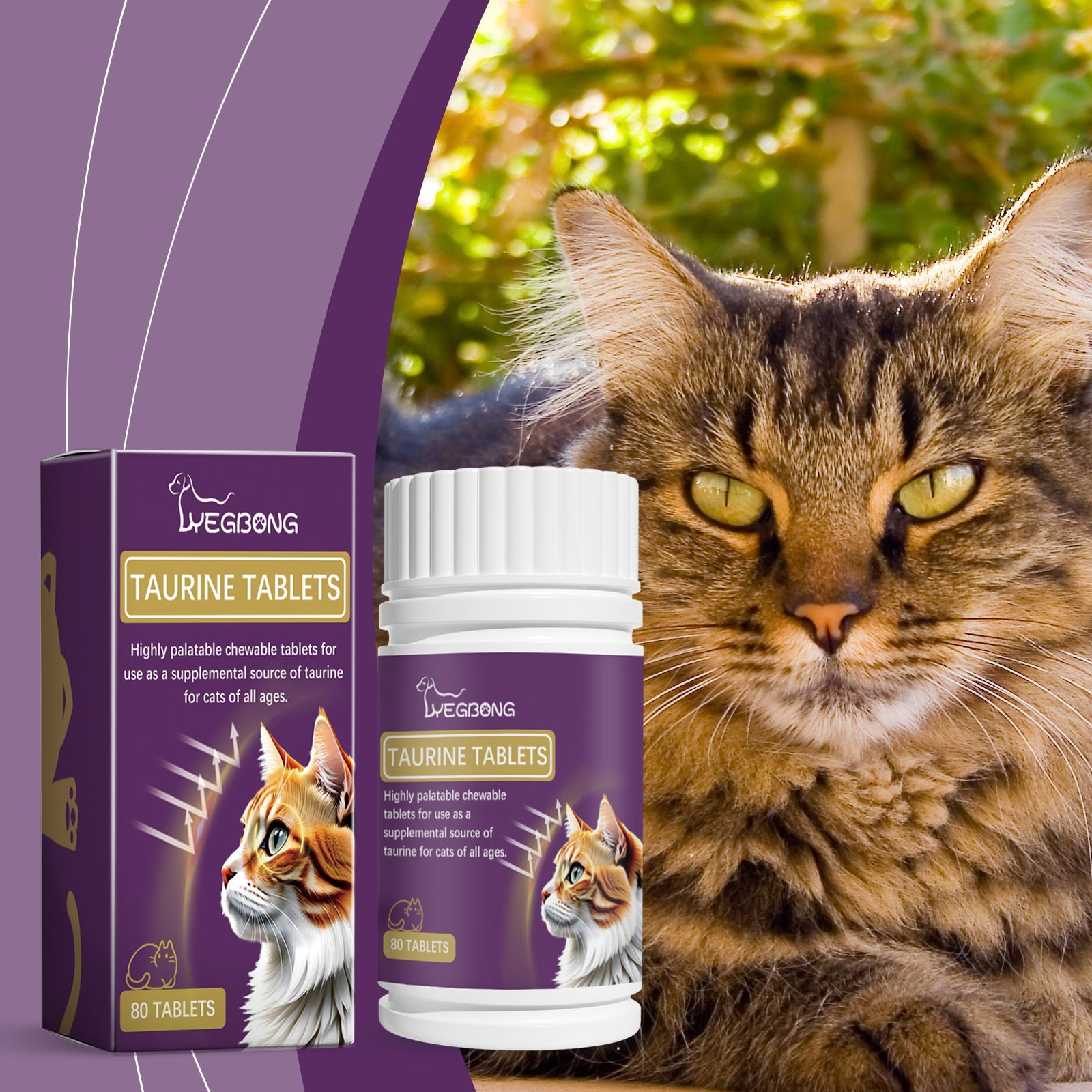Compound Taurine Tablets For Cats Nutritional Supplement Multi-Dimensional Taurine Tablets For Cats