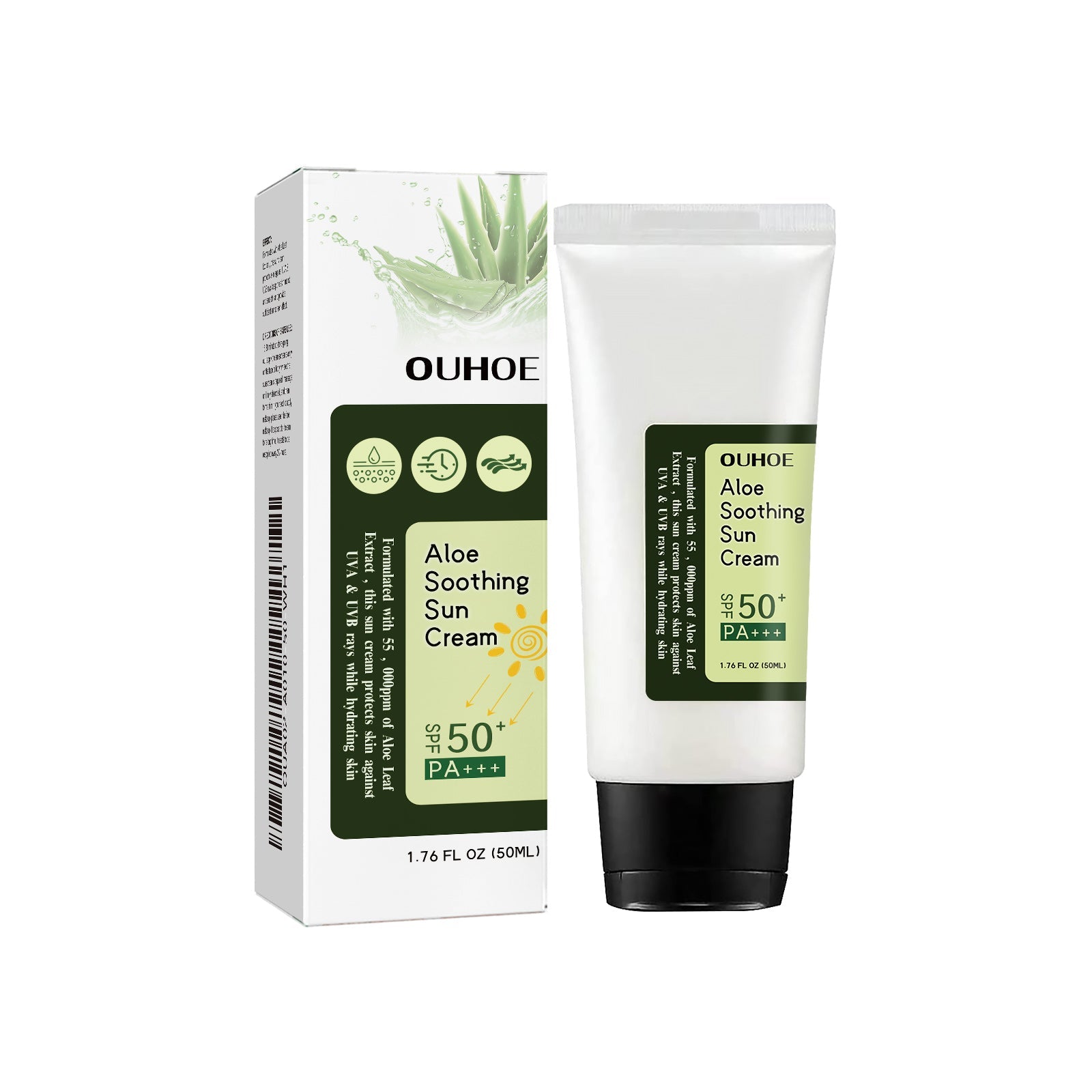 Aloe Vera Protective Cream, Hydrating Fresh Isolating UV Protection Cream