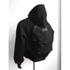 Men's Backpack Zip Up Hoodie - Black / 2XL