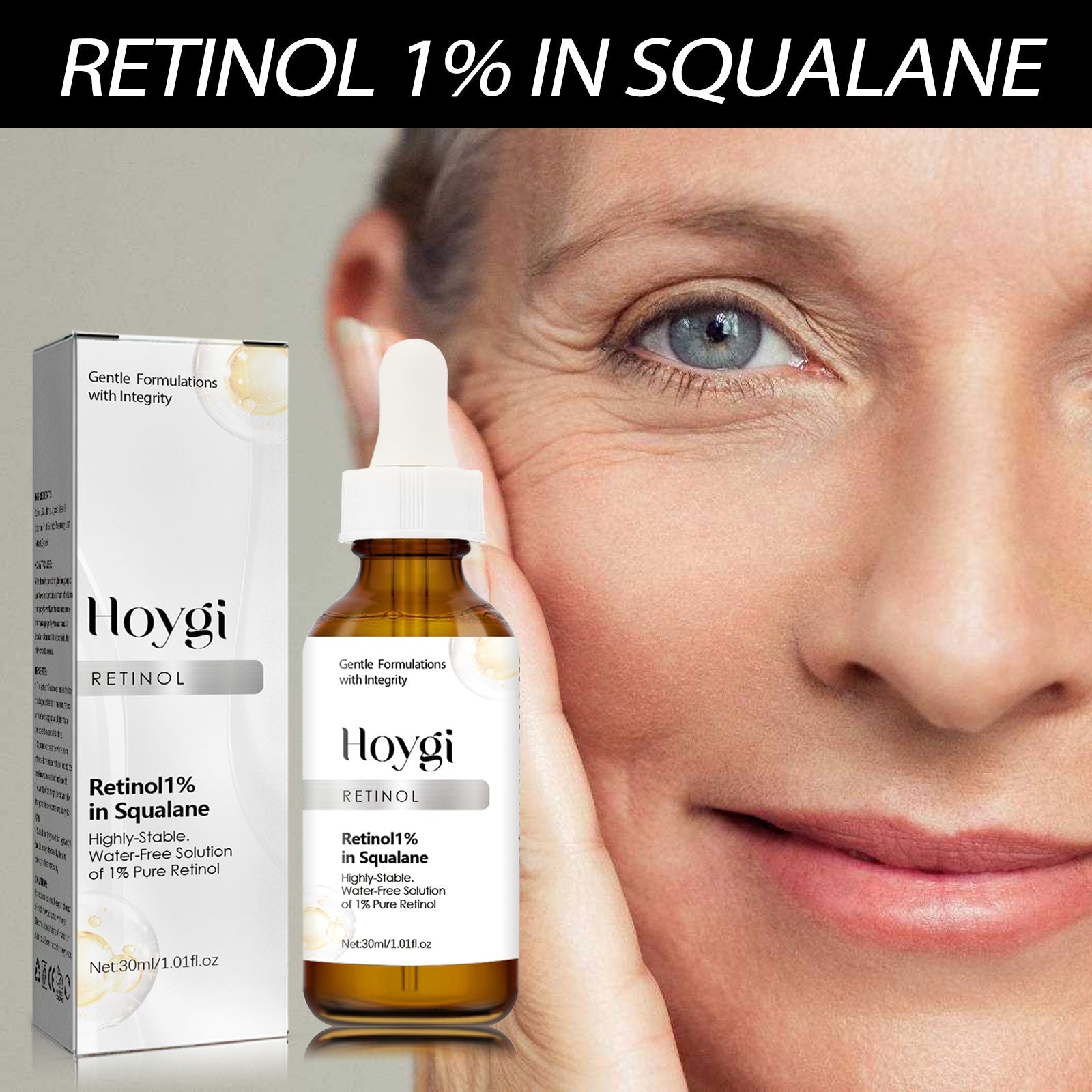 Retinol Squalane Solution, Moisturizing Anti-wrinkle Firming Fade Lines Repair Essence
