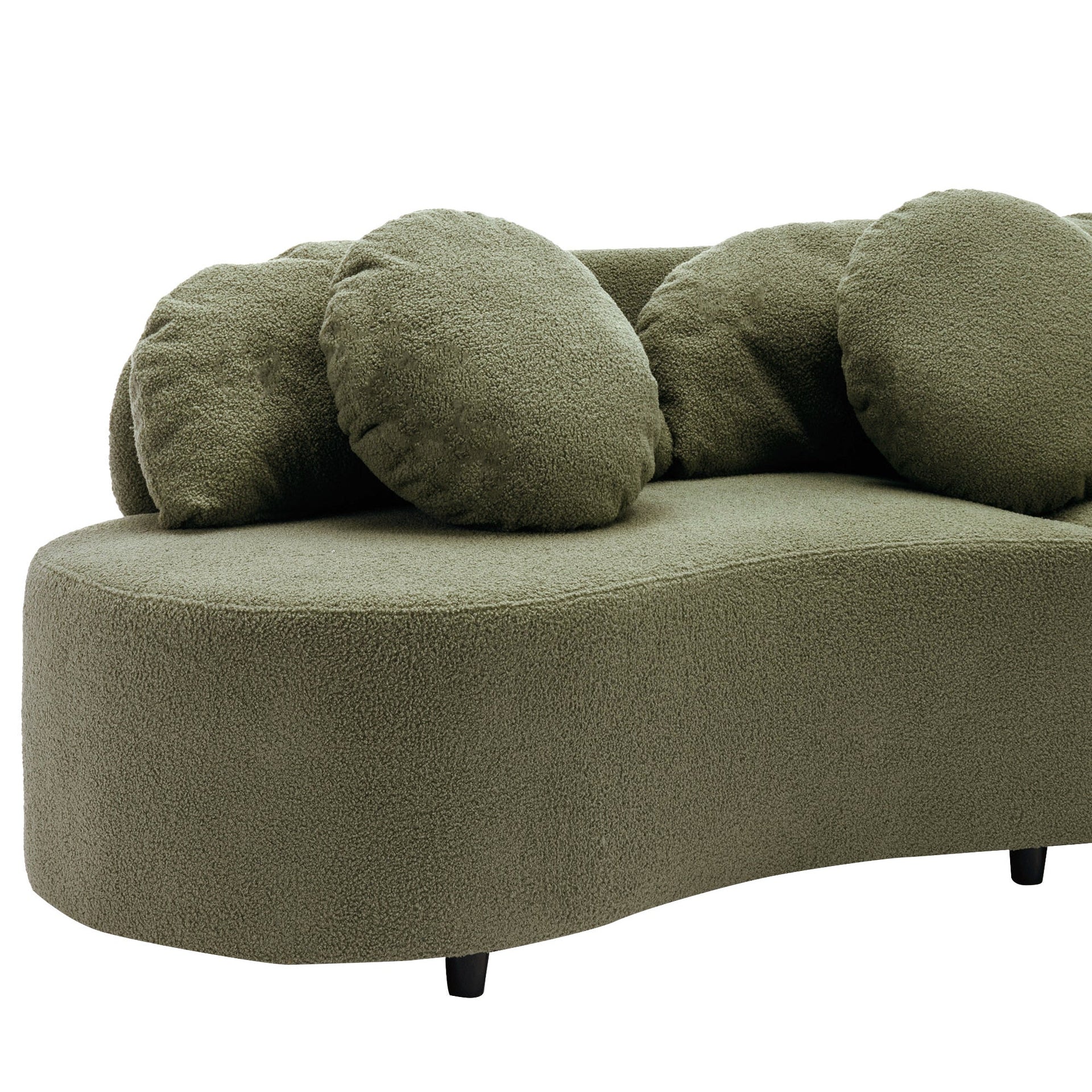 103.5'  Modern Living Room Sofa Lamb Velvet Upholstered Couch Furniture for Home or Office(Old SKU:SG000860AAF),Green