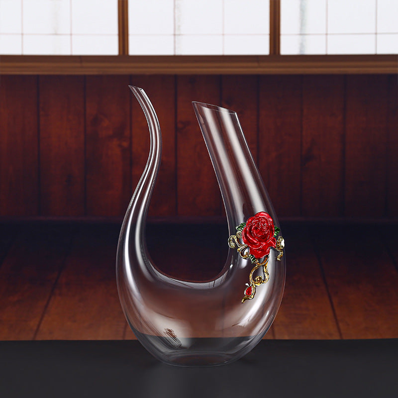 Household enamel crystal glass red wine glass goblet decanter