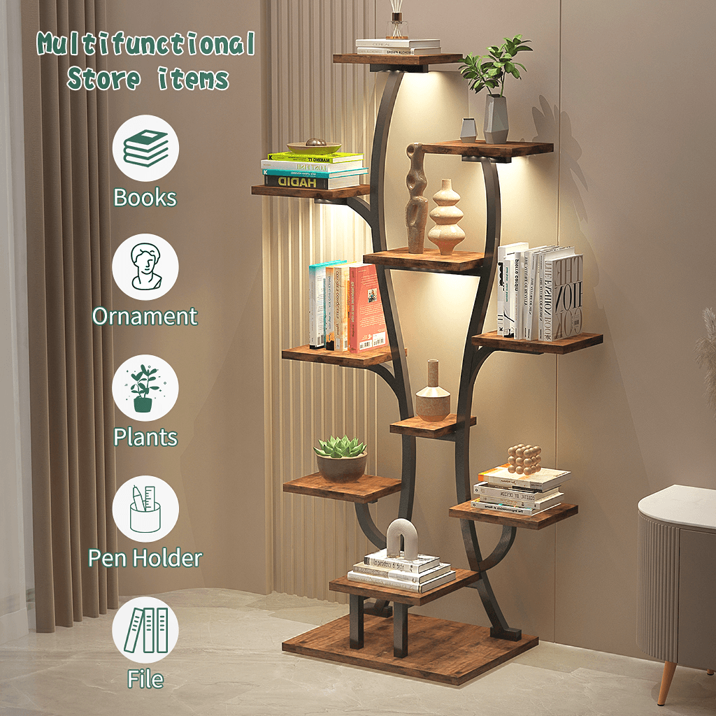 Vase Shape Plant Stand Indoor with Grow Lights