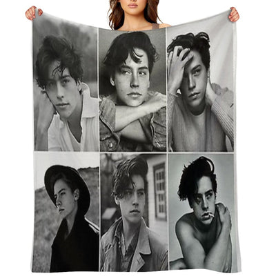Cole Sprouse Black And White Poster Anti-pilling Throw Blanket