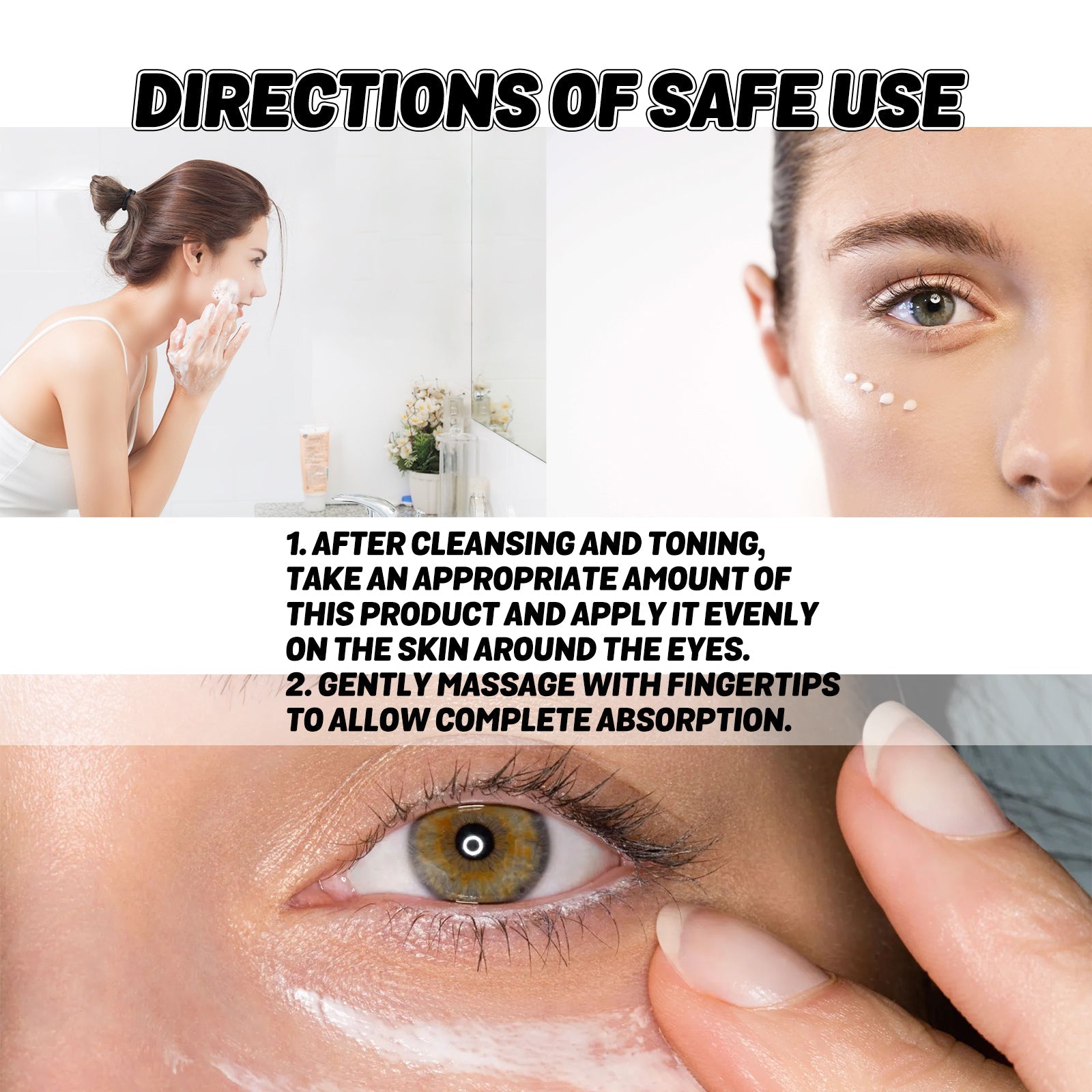 Instant Firming Eye Cream, Elastic Tightens Eye Skin Moisturizing Treatment To Reduce Fine Lines And Dark Circles Under The Eyes