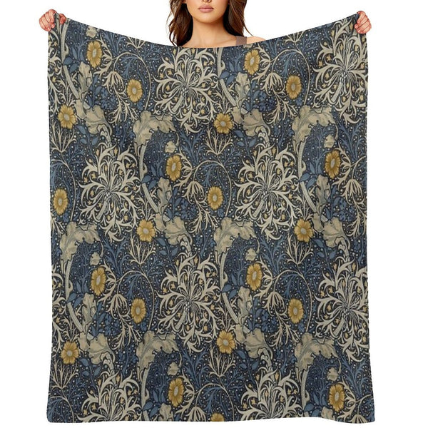 William Morris Seaweed Gift-ready Throw Blanket