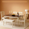 71 Inch Premium Solid Wood Dining Table Walnut Finish