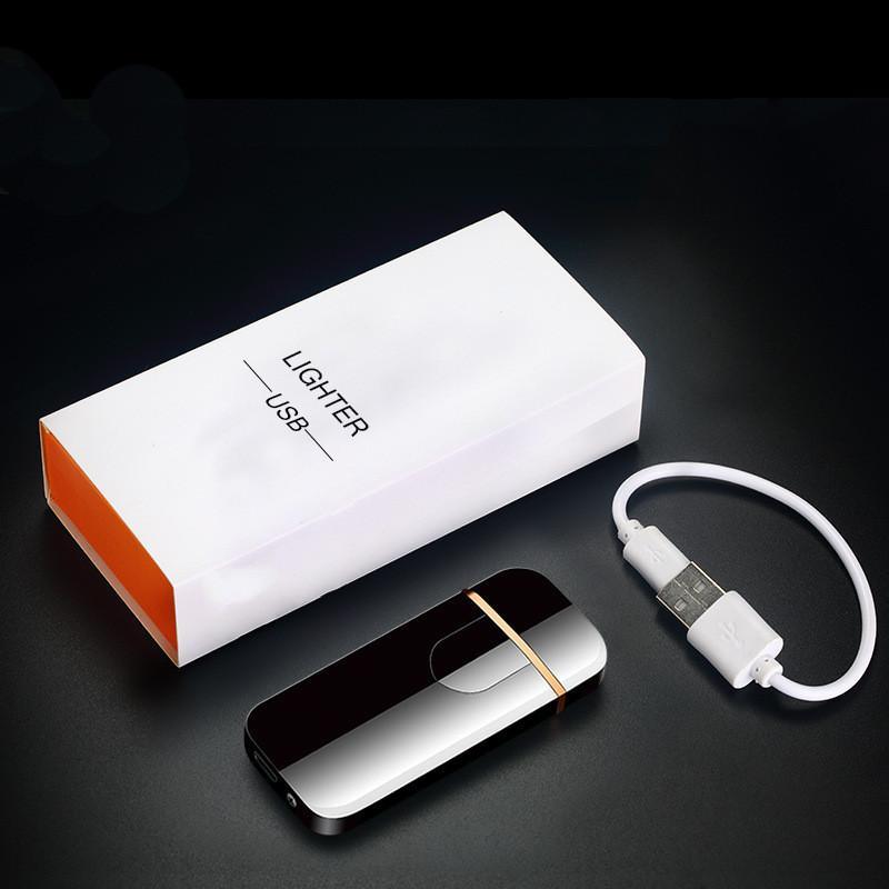 Modern Touch Electric lighter Plasma Lighters Dual arc Lighter USB lighters Flameless Rechargeable Lighter Windproof Lighter Electric lighters for  Men Gift Gadgets Accessories