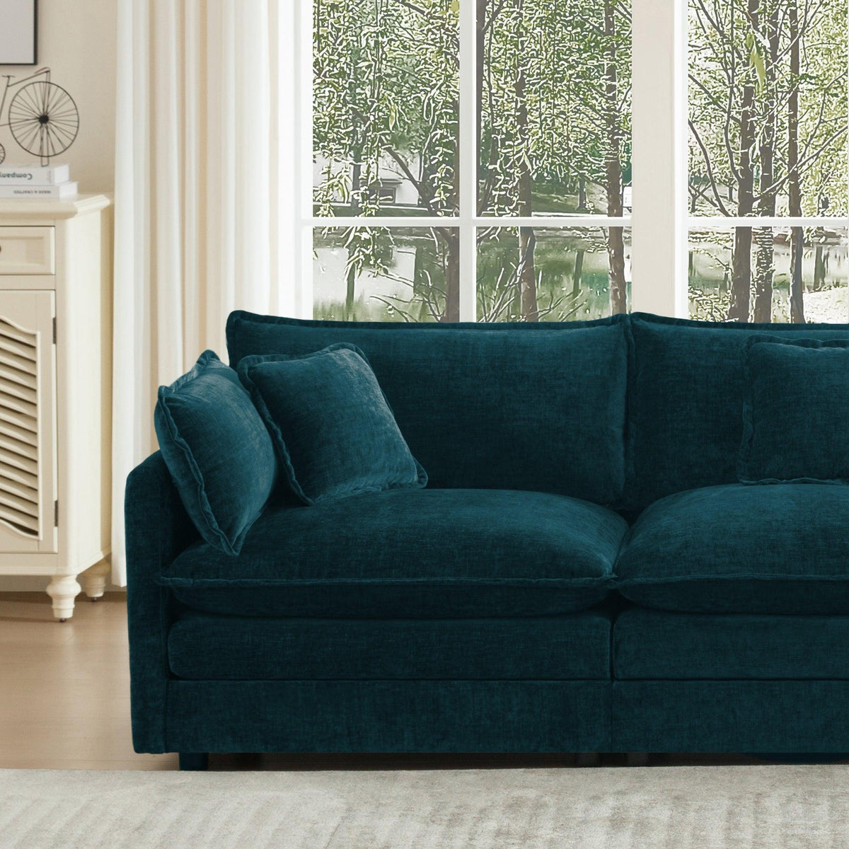 Free Combination Modular Sofa - 4 Seater Chenille Fabric