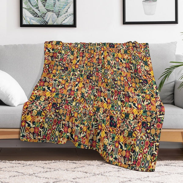 Bohemian Simple Geometric Machine-washable Throw Blanket