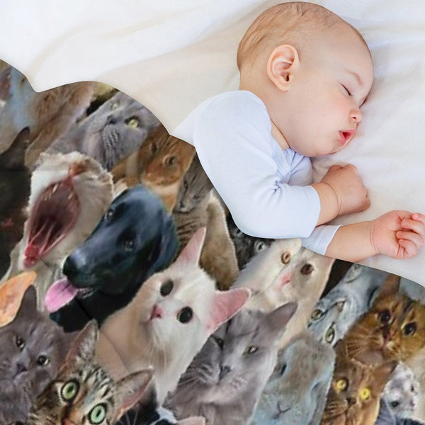 Animals!!! Compact Throw Blanket