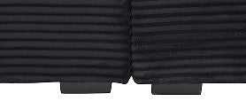 104.72-inch 4-seat large sofa with 4 throw pillows, living room sofa in black corduroy fabric comfort