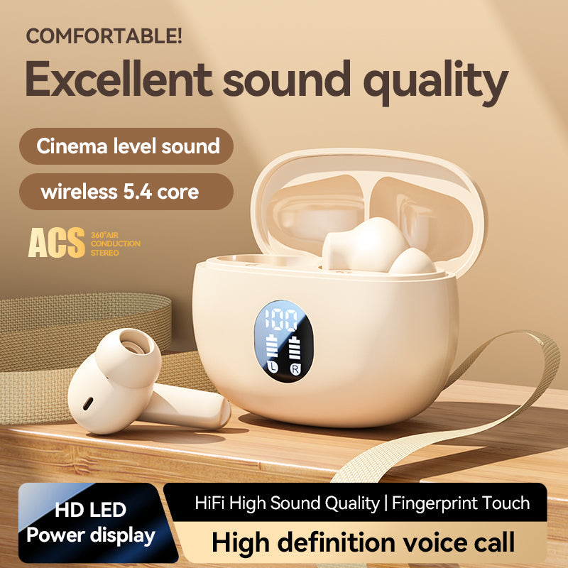 M69 Wireless Bluetooth Earphones In Ear Mini Long Range Sports Noise Reduction Universal Digital Display Earphones