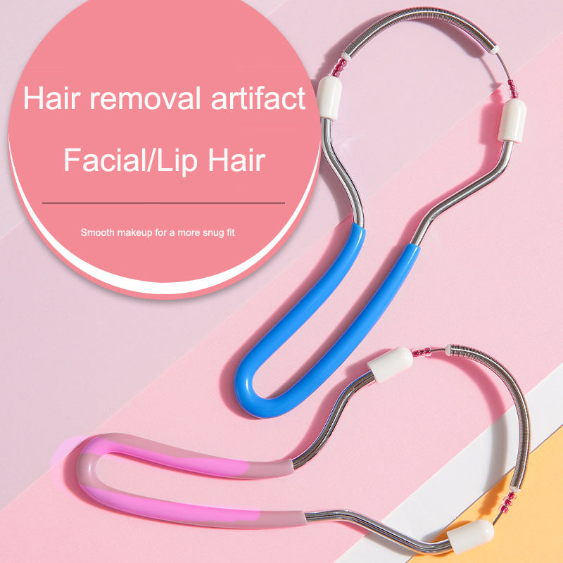 Facial hair removal device with twisted hair removal device lip hair removal device facial hair removal device