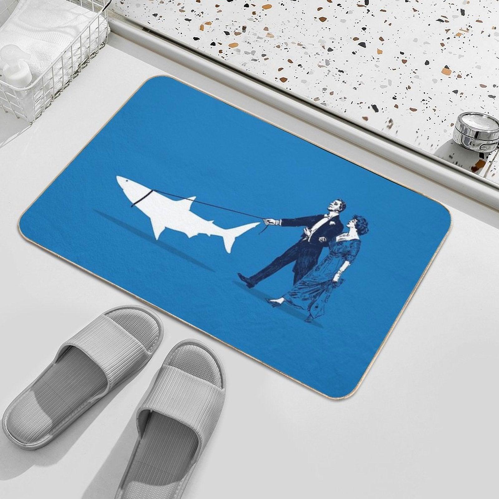 Walking The Shark  Toxin-Free Bath Mat