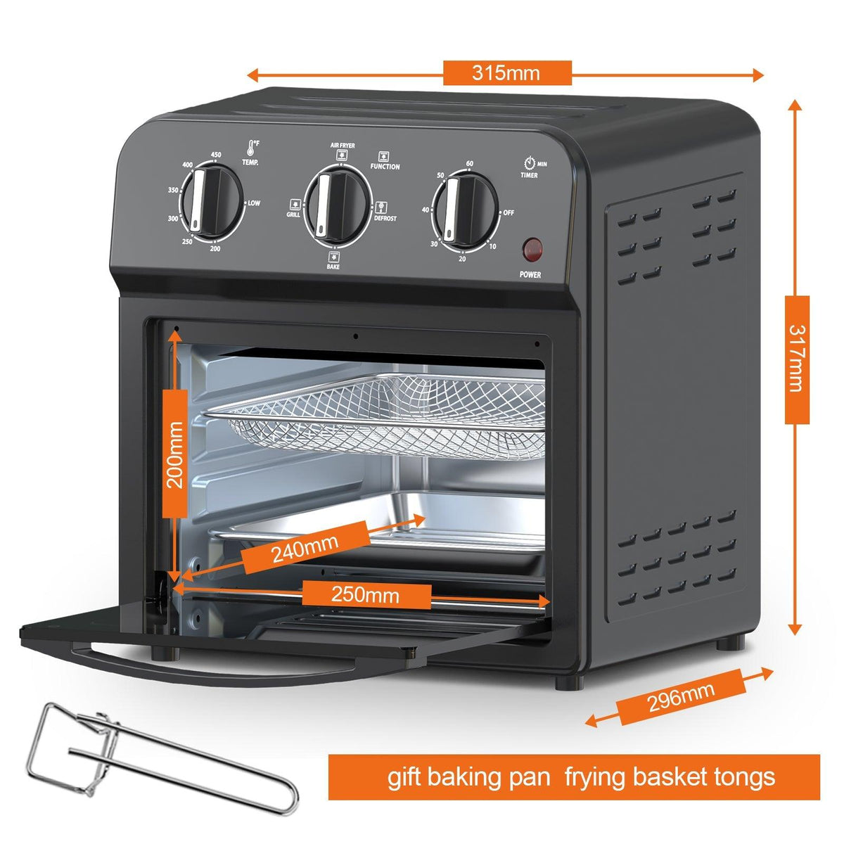 Family Size Air Fryer Toaster Oven Combo