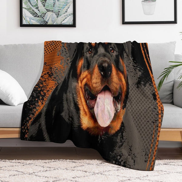 Rottweiler  - Metzgerhund Digital Art Compact Throw Blanket