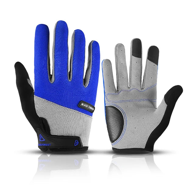 Outdoor sports men's and women's anti slip and wear-resistant fitness bicycles breathable full finger riding touch screen gloves