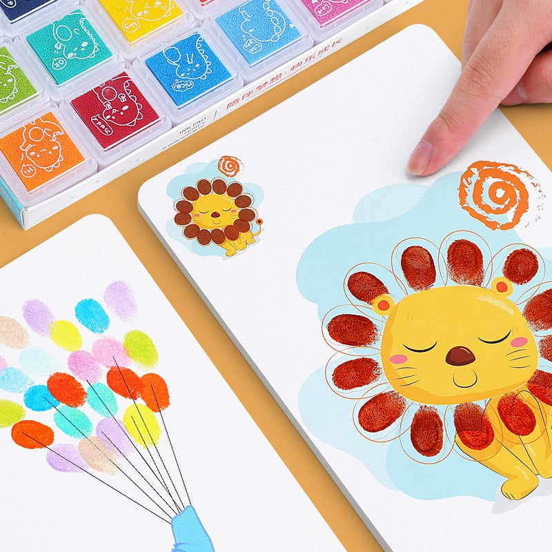 Children's Finger Drawing Paint Kindergarten Color Printing Mud Baby Graffiti Printing Pad Drawing Tool Palm Pointillism