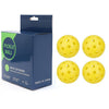 74mm 40 hole color box plastic PE hard outdoor Weifu hole ball Pickleball Ball - Yellow 4-pack