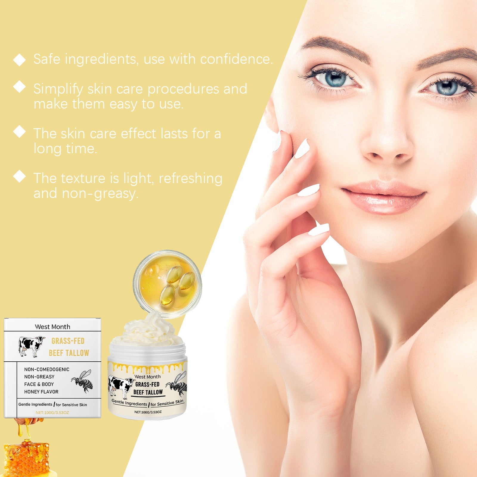 Tallow Moisturizing Moisturizer Gentle Moisture Lock Moisture All Over Skin Tender Moisturizer