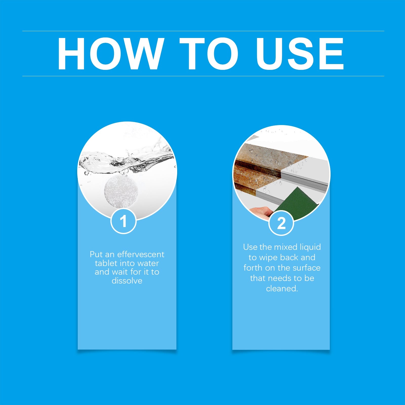 Rust Cleaning Effervescent Tablet, Multi-Effect Decontamination Metal Anti-Rust Home Cleaning Multi-Purpose Effervescent Tablet