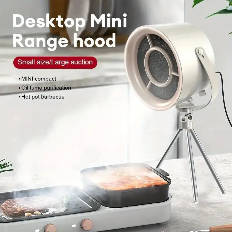 USB Desktop Range Hoods Portable Exhaust Fan Small Kitchen Hood Extractor Barbecue Large Suction Cooker Hood